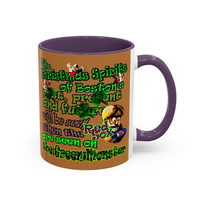 christmas spirits of boston - Accent Mug (light brown)