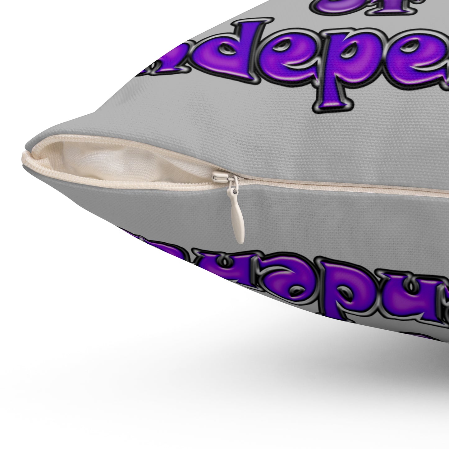 declaration of the independents - Spun Polyester Square Pillow - (light grey)