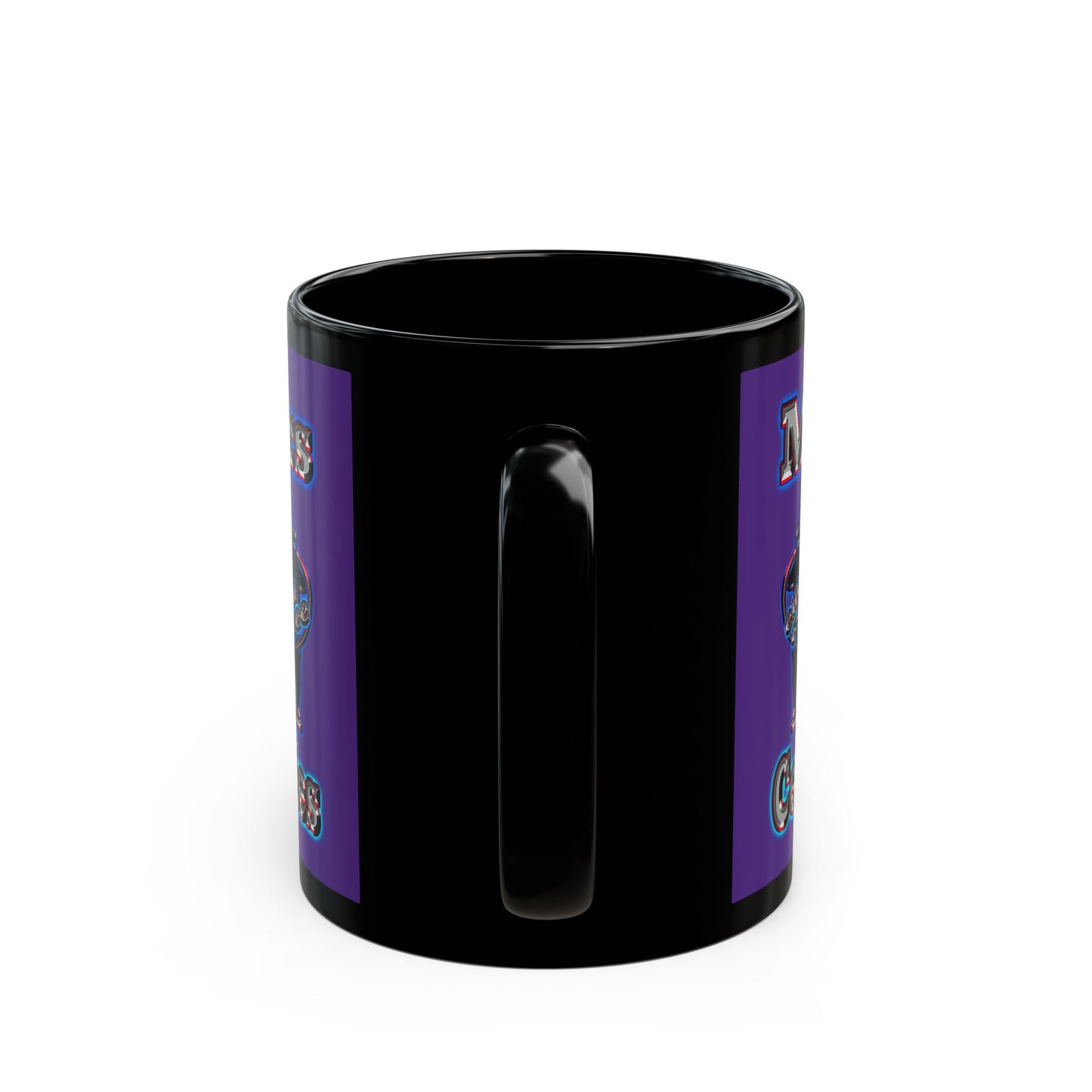 em cee squared - Black Mug (purple)