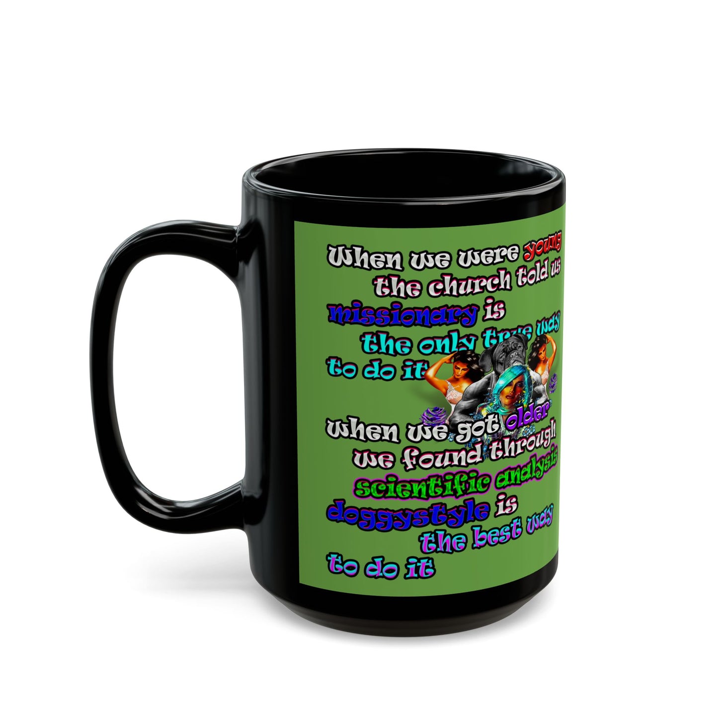 doggystyle - Black Mug (green)