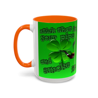 celtics logo - Accent Mug (logo green)