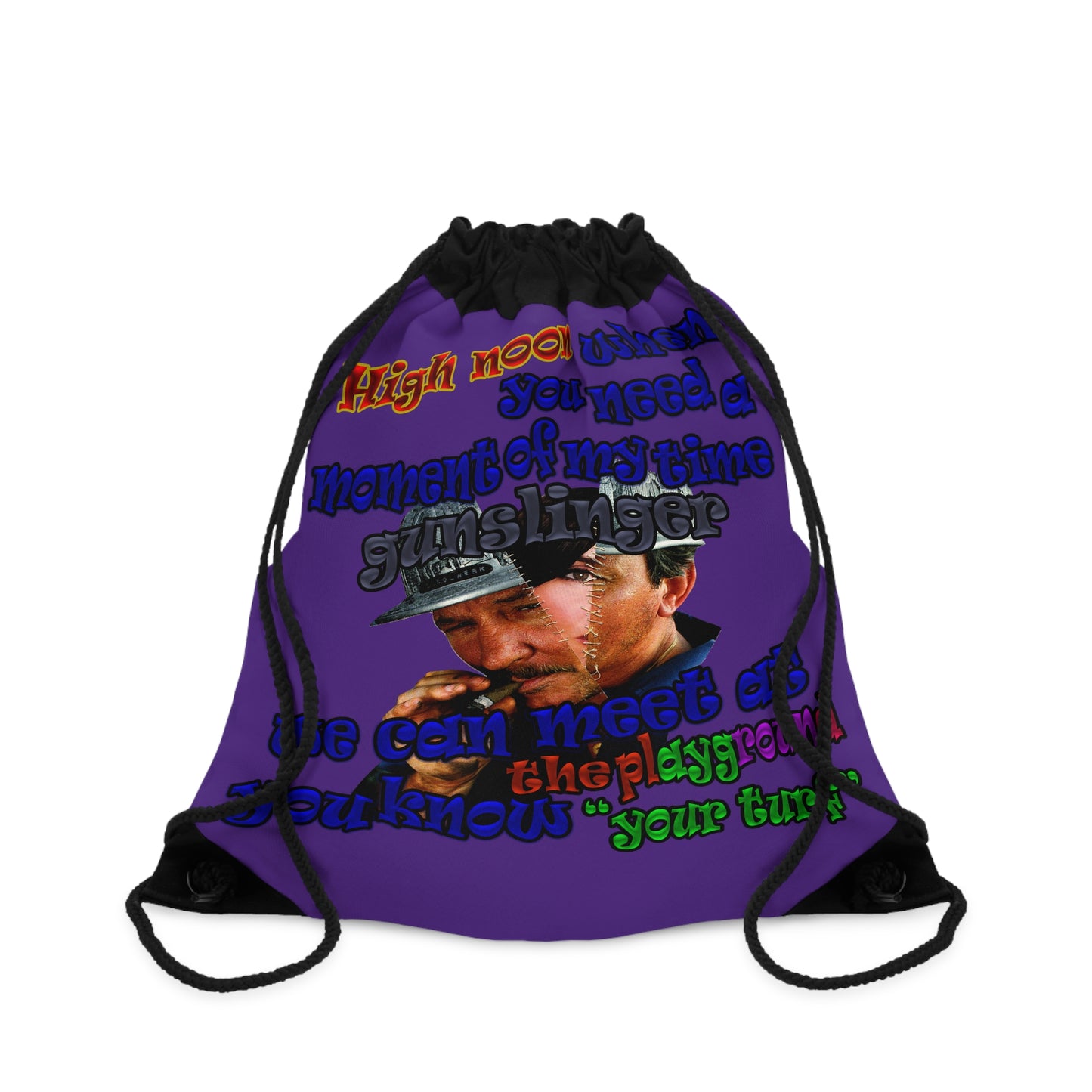 high noon - Drawstring Bag (purple)