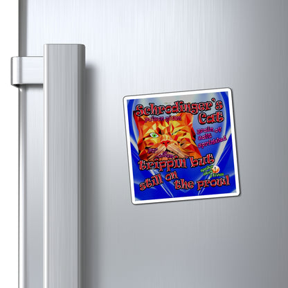 schrodinger's cat - Magnets - (blue-white wave)