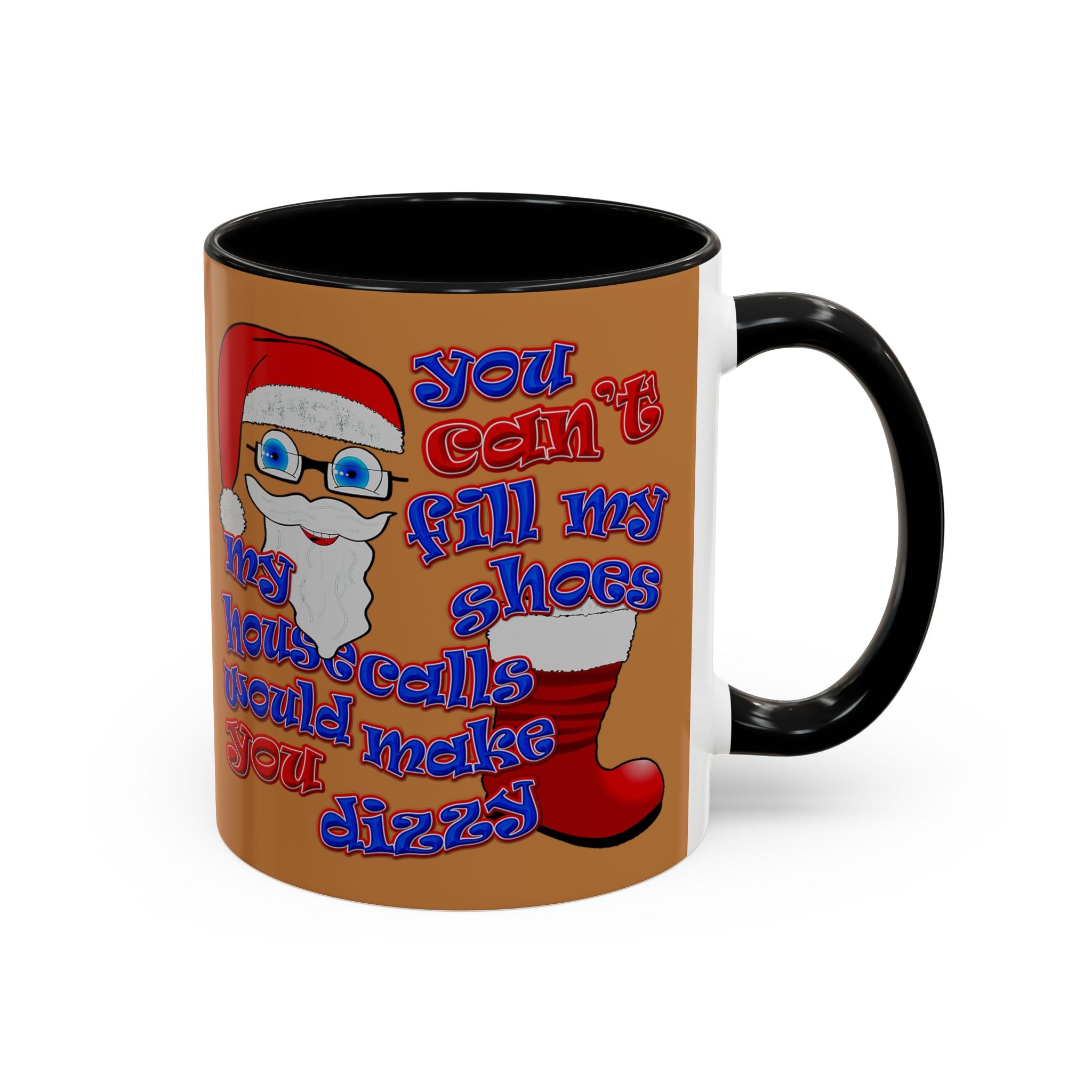 santa's shoes - Accent Mug (light brown)