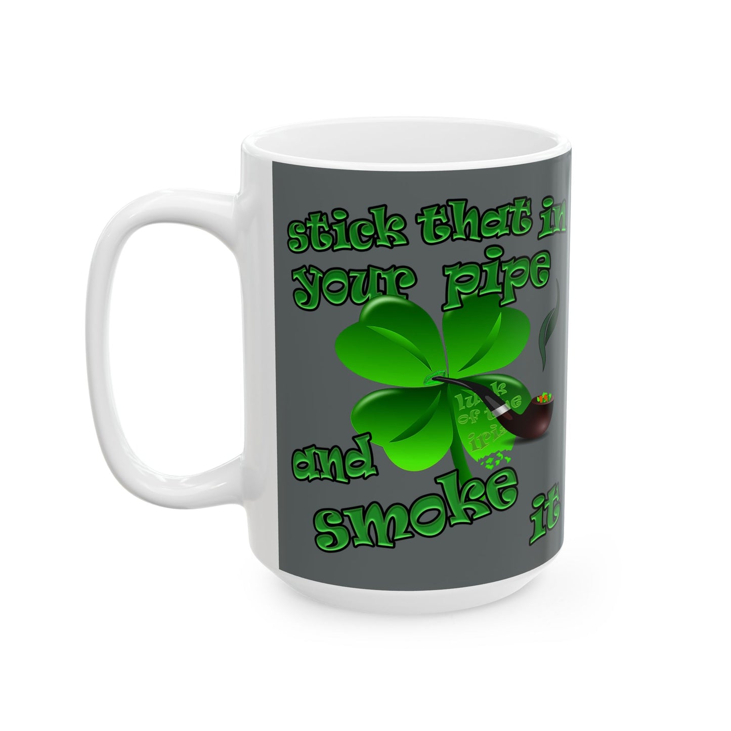 celtics logo - White Mug (dark grey)