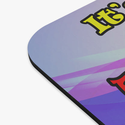 popping like popcorn - Mouse Pad (Rectangle) (light blue-pink wave)