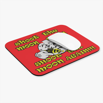 shoot the moon again - Mouse Pad (Rectangle) (red)