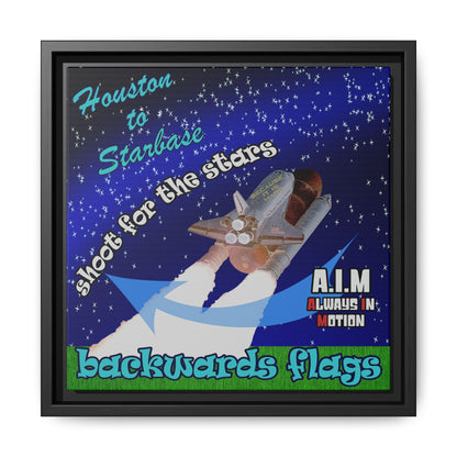 shoot for the stars - framed canvas art ('snoops' background)