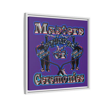 em cee squared - framed canvas art (purple)