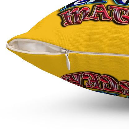 rw&b lives matter - Spun Polyester Square Pillow - (yellow)