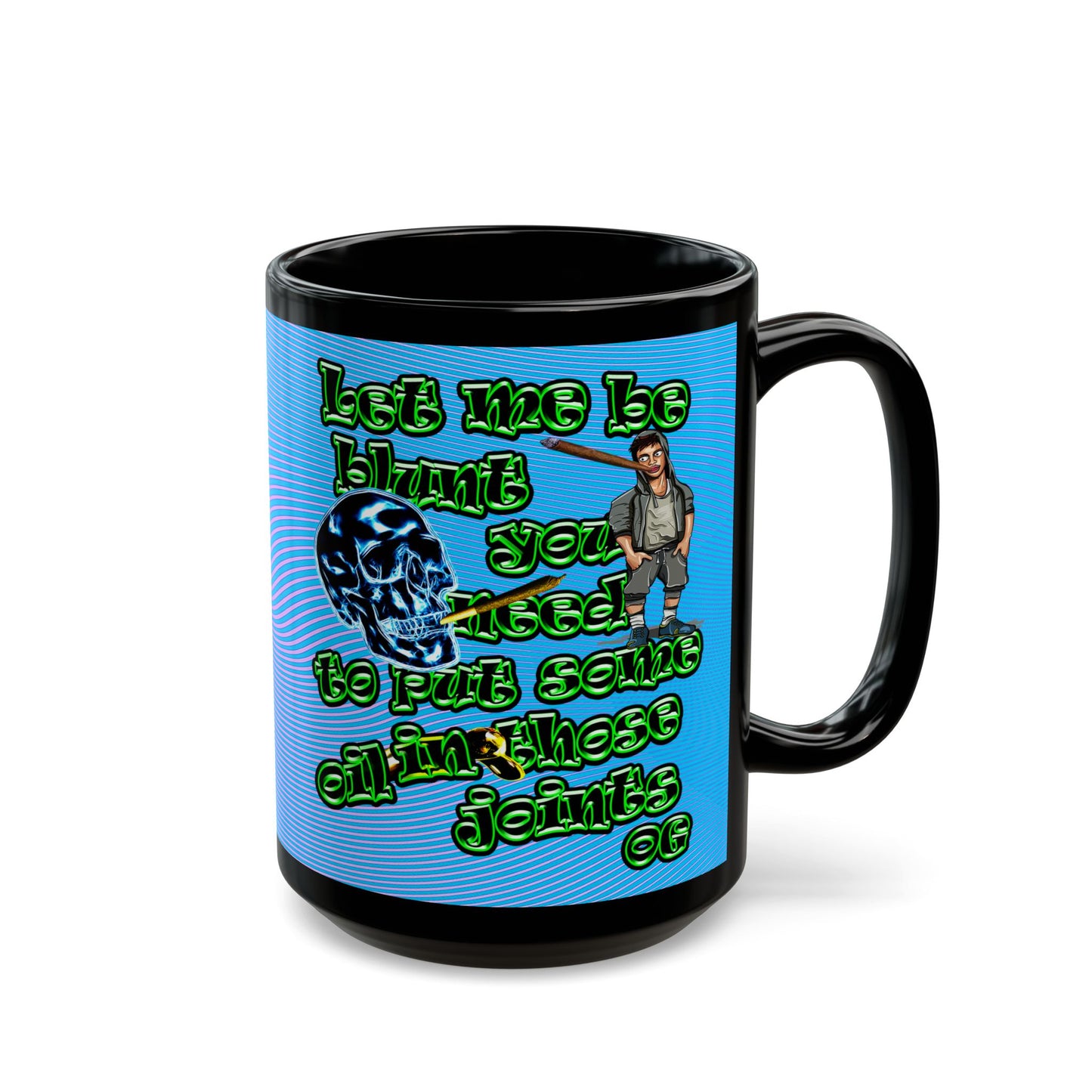 og - Black Mug (light blue-purple wave)
