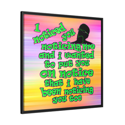 noticed you noticing - framed canvas art (color blur)