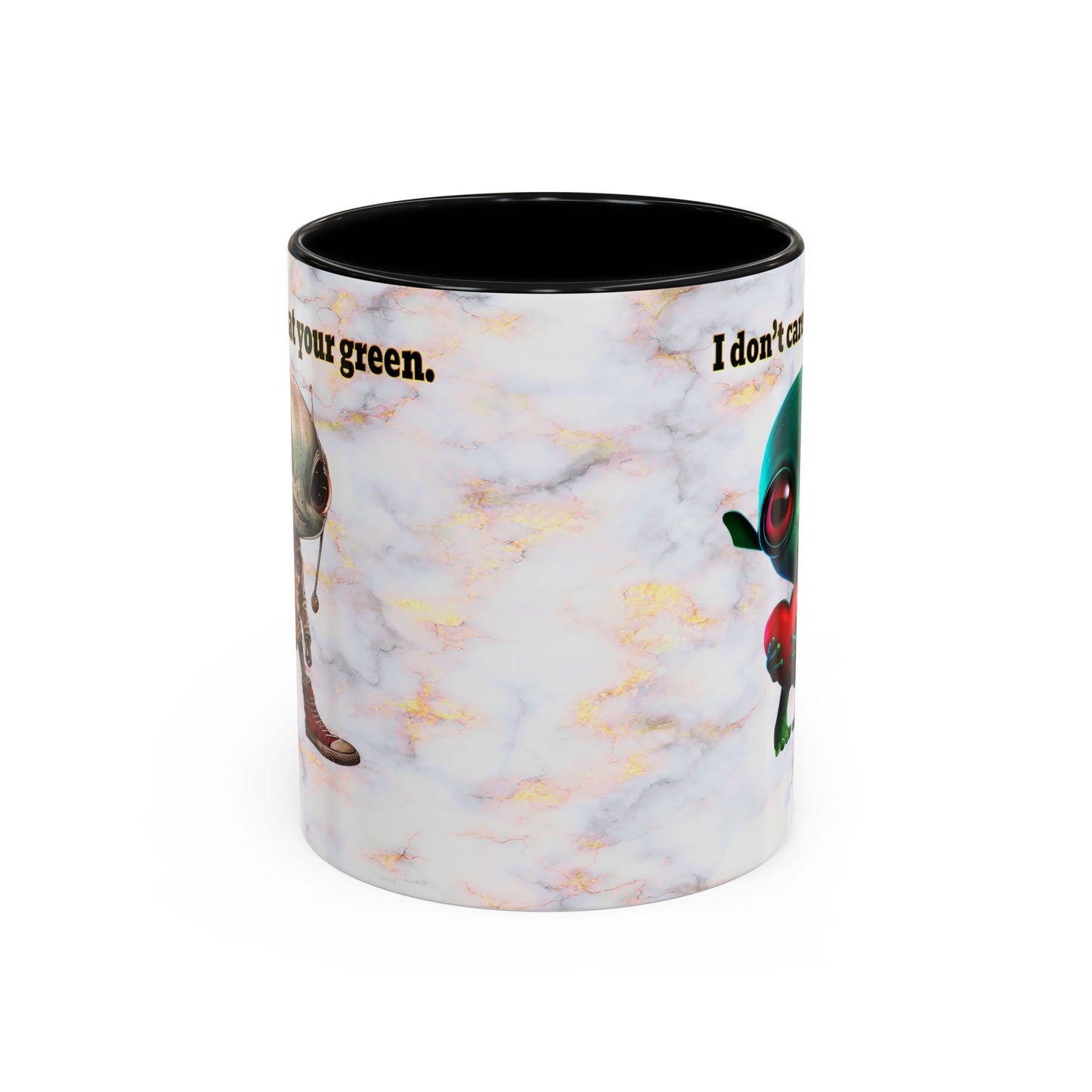 I don't care that your grey - Accent Mug (white marble)