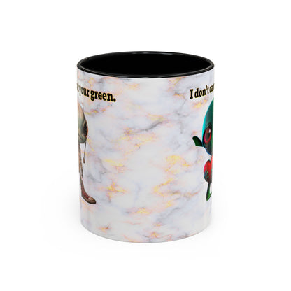 I don't care that your grey - Accent Mug (white marble)