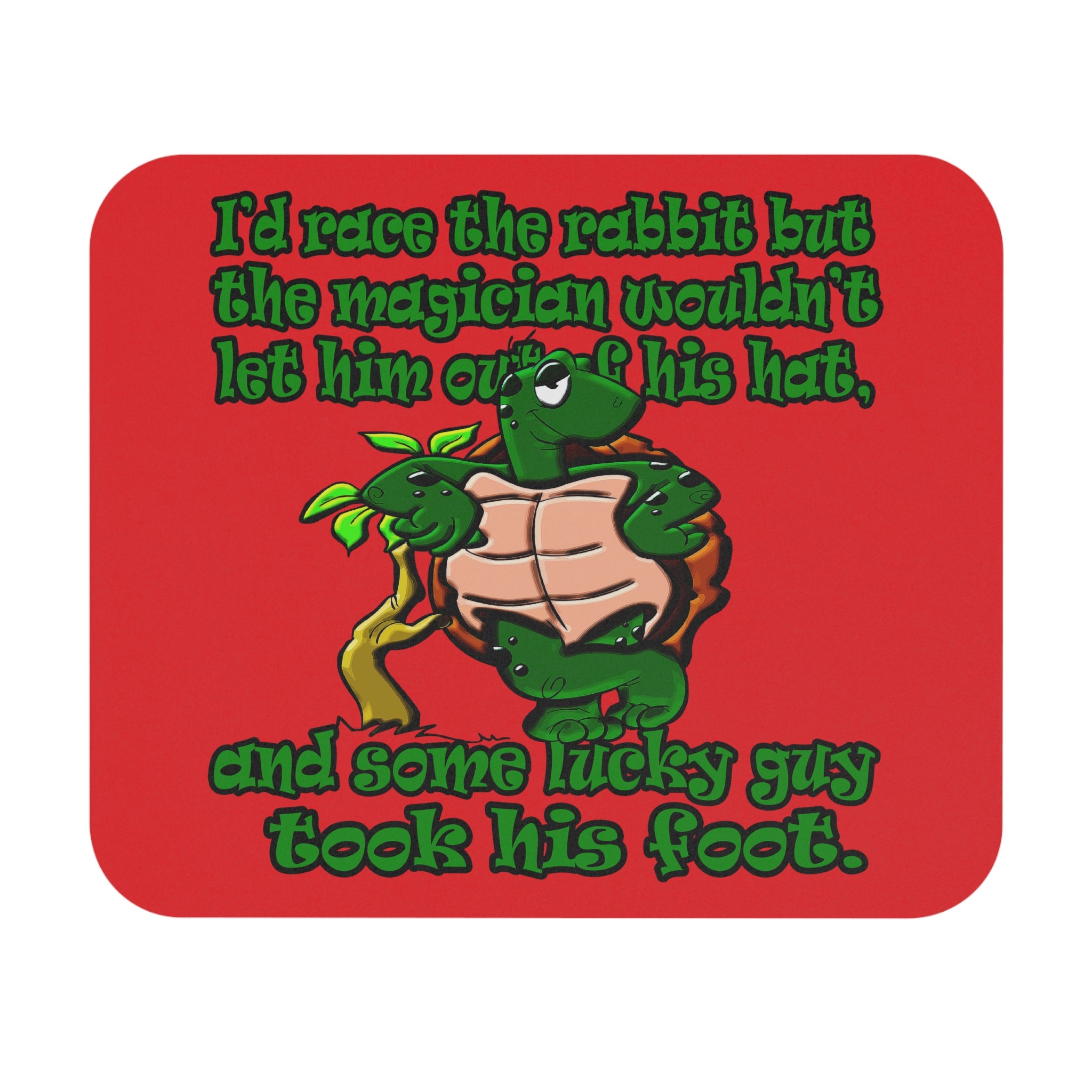 turtle race - Mouse Pad (Rectangle) (red)