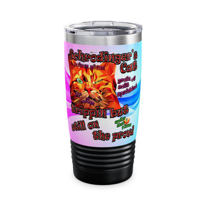 schrodinger's cat - Ringneck Tumbler, 20oz (light blue-pink wave)