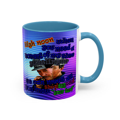 high noon - Accent Mug (purple wave)
