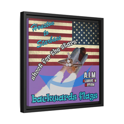 shoot for the stars - framed canvas art (light purple)