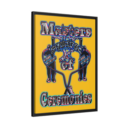 em cee squared - framed canvas art (yellow)