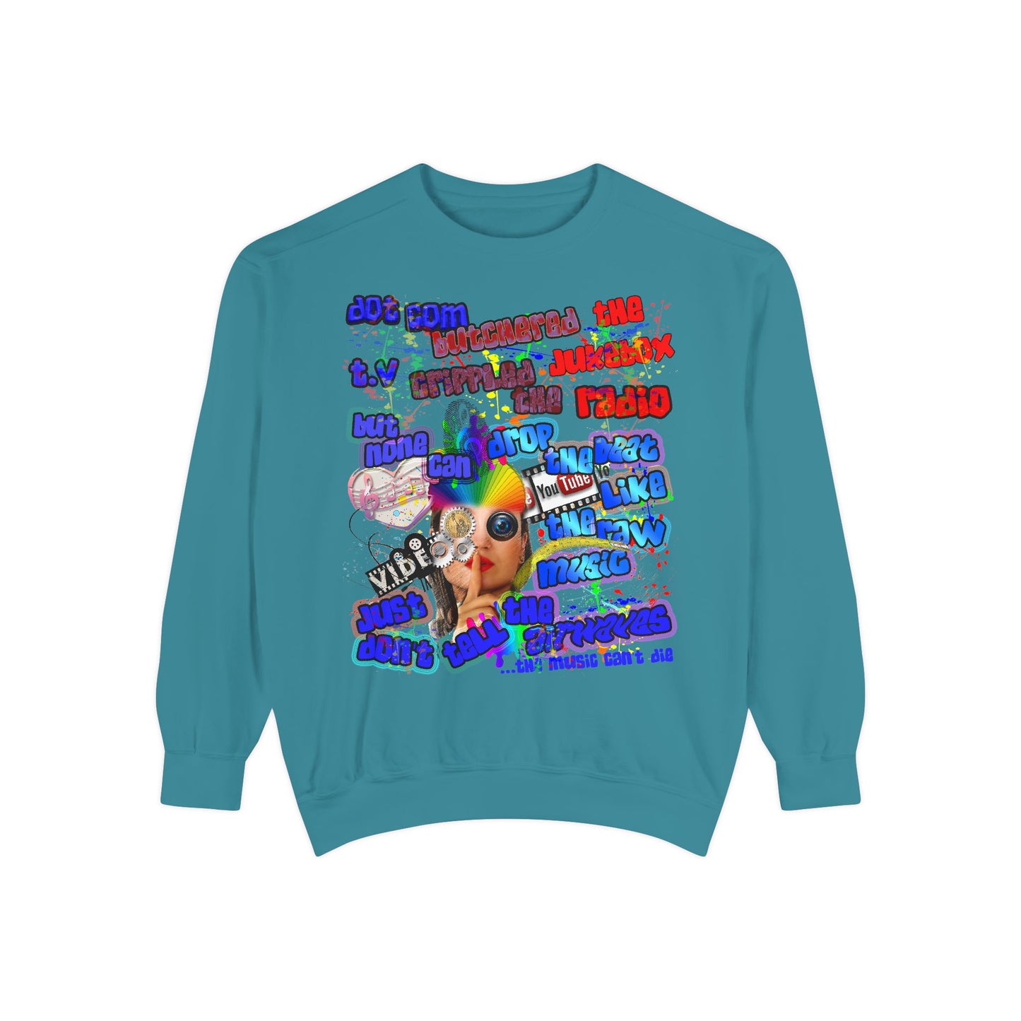 drop the beat - Unisex Garment-Dyed Sweatshirt