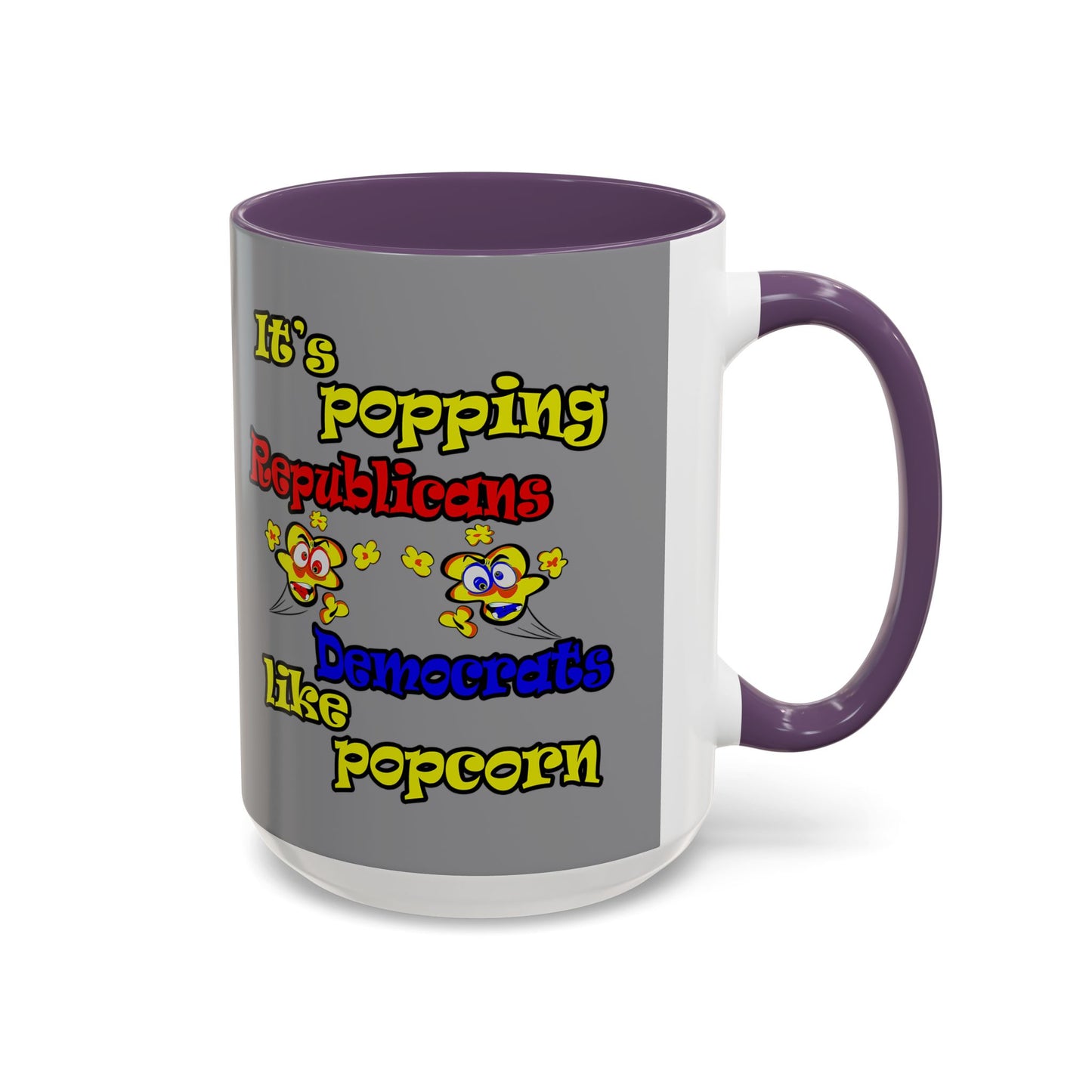 popping like popcorn - Accent Mug (grey)