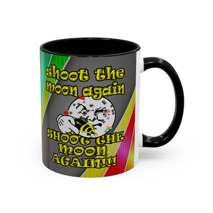 shoot the moon again - Accent Mug (rainbow split)