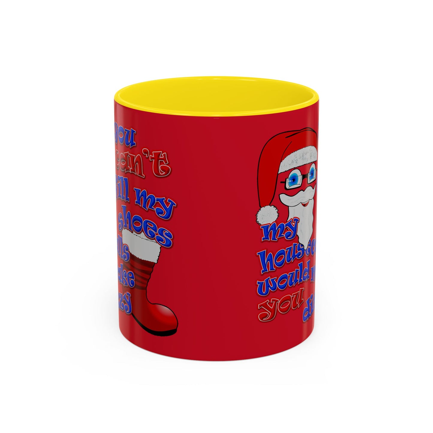 santa's shoes - Accent Mug (dark red)
