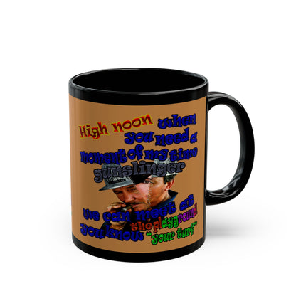 high noon - Black Mug (light brown)