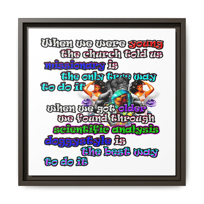 doggystyle - framed canvas art (white)