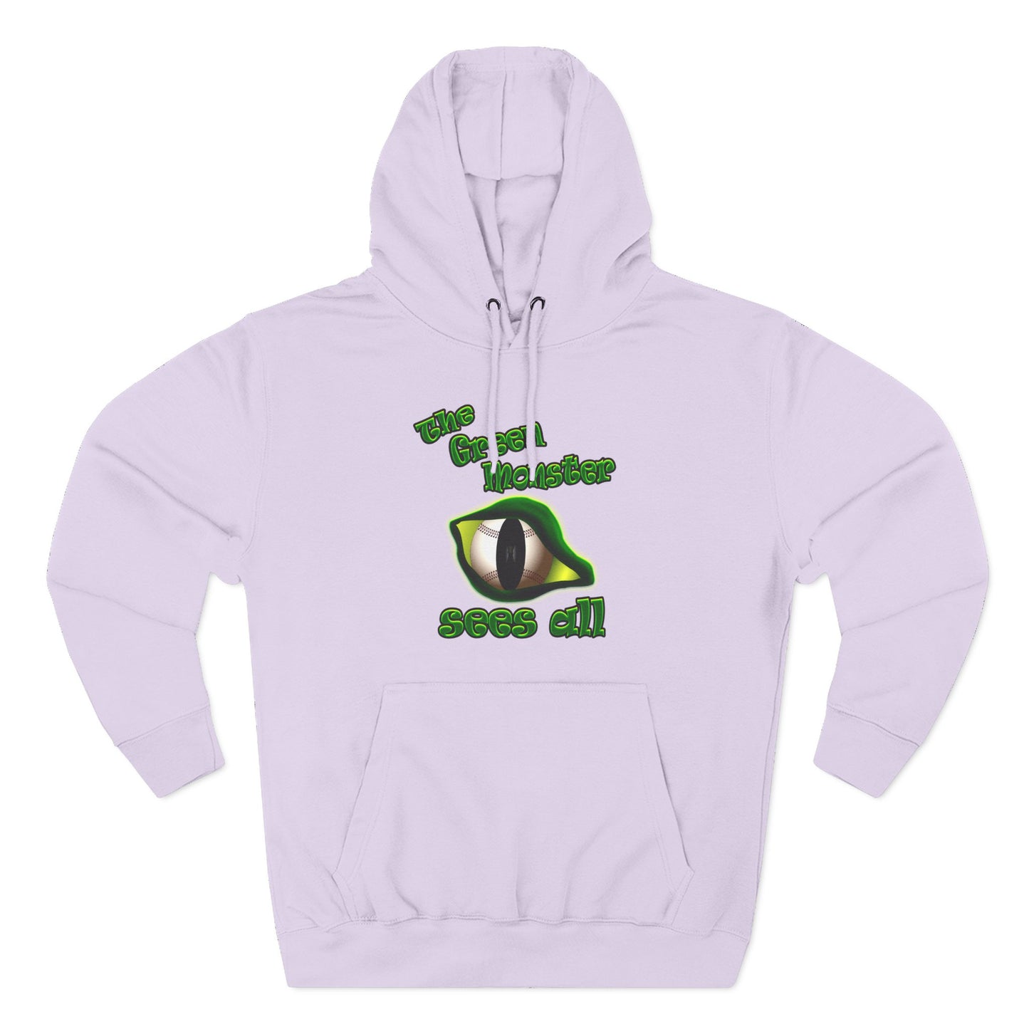 green monster - Three-Panel Fleece Hoodie
