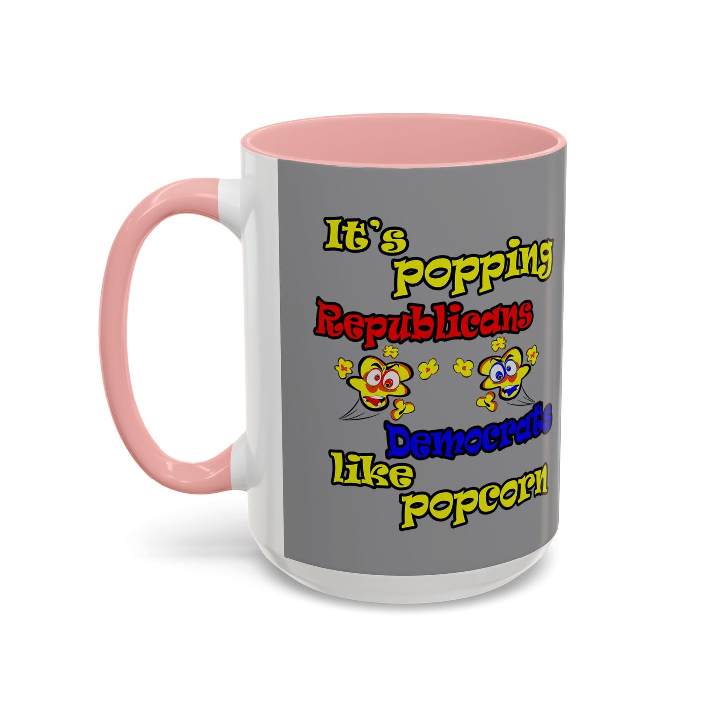 popping like popcorn - Accent Mug (grey)