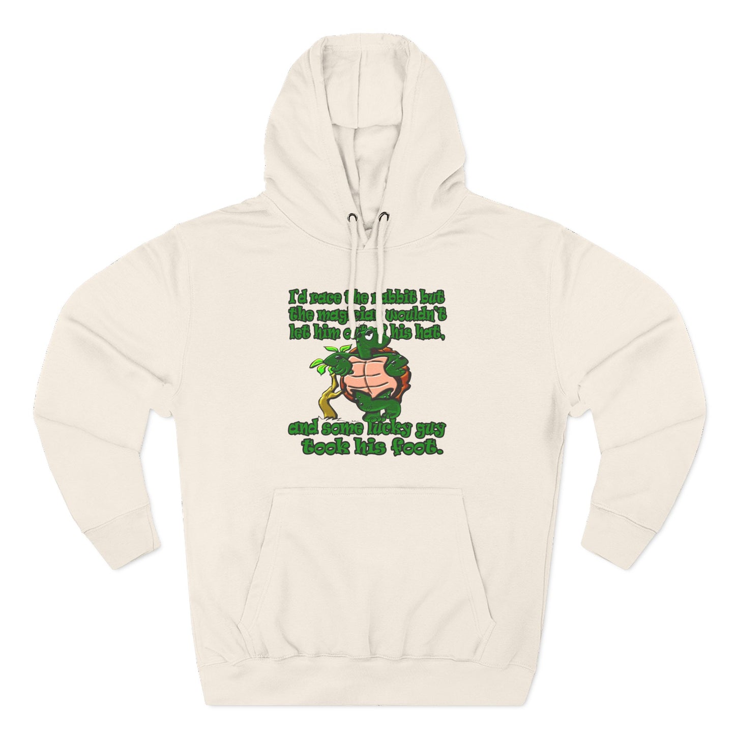 turtle race - Three-Panel Fleece Hoodie
