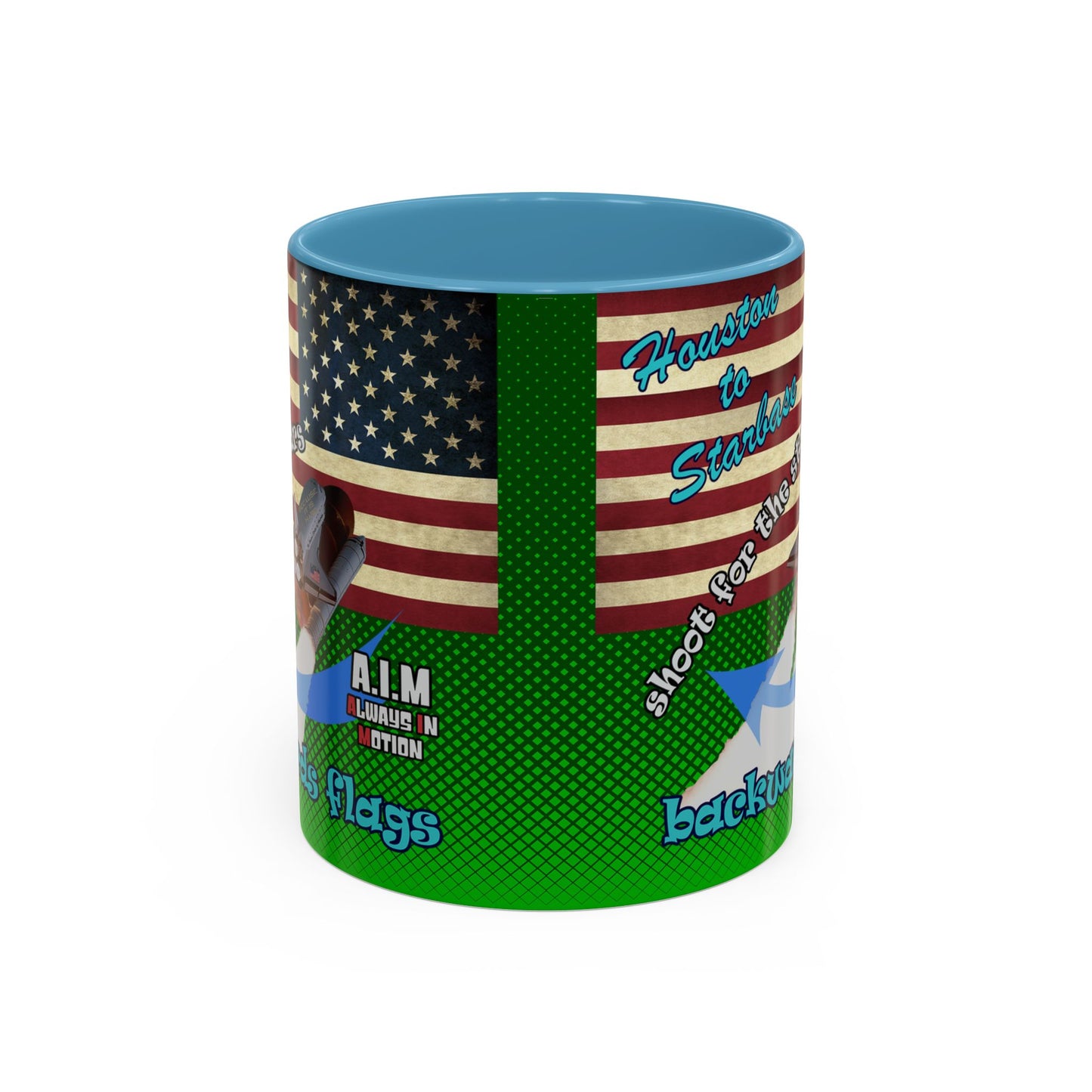 shoot for the stars - Accent Mug (logo green)