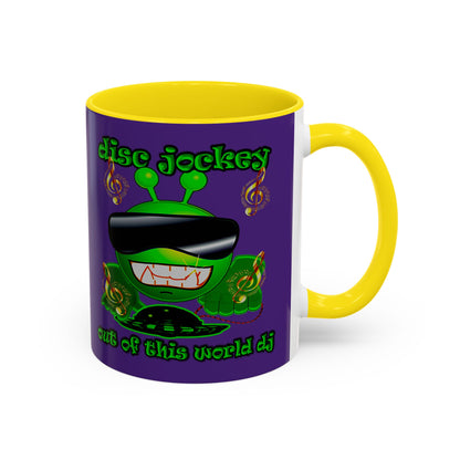 disc jockey - Accent Mug (purple)