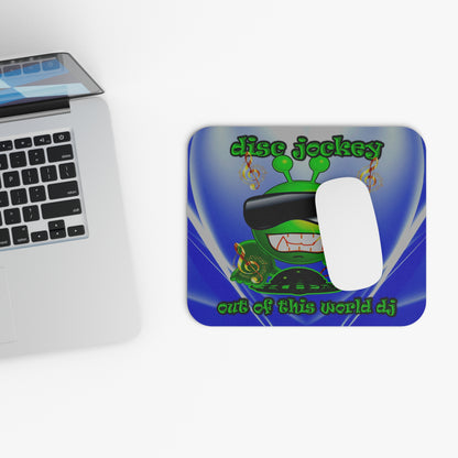 disc jockey - Mouse Pad (Rectangle) (blue-white wave)