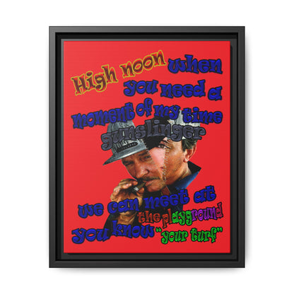 high noon - framed canvas art (red)