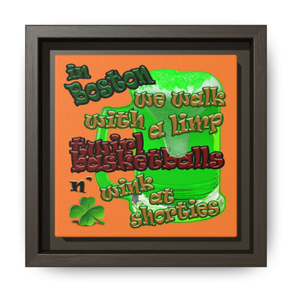 celtics logo - framed canvas art (crusta)