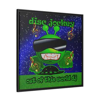 disc jockey - framed canvas art ('snoops' background)