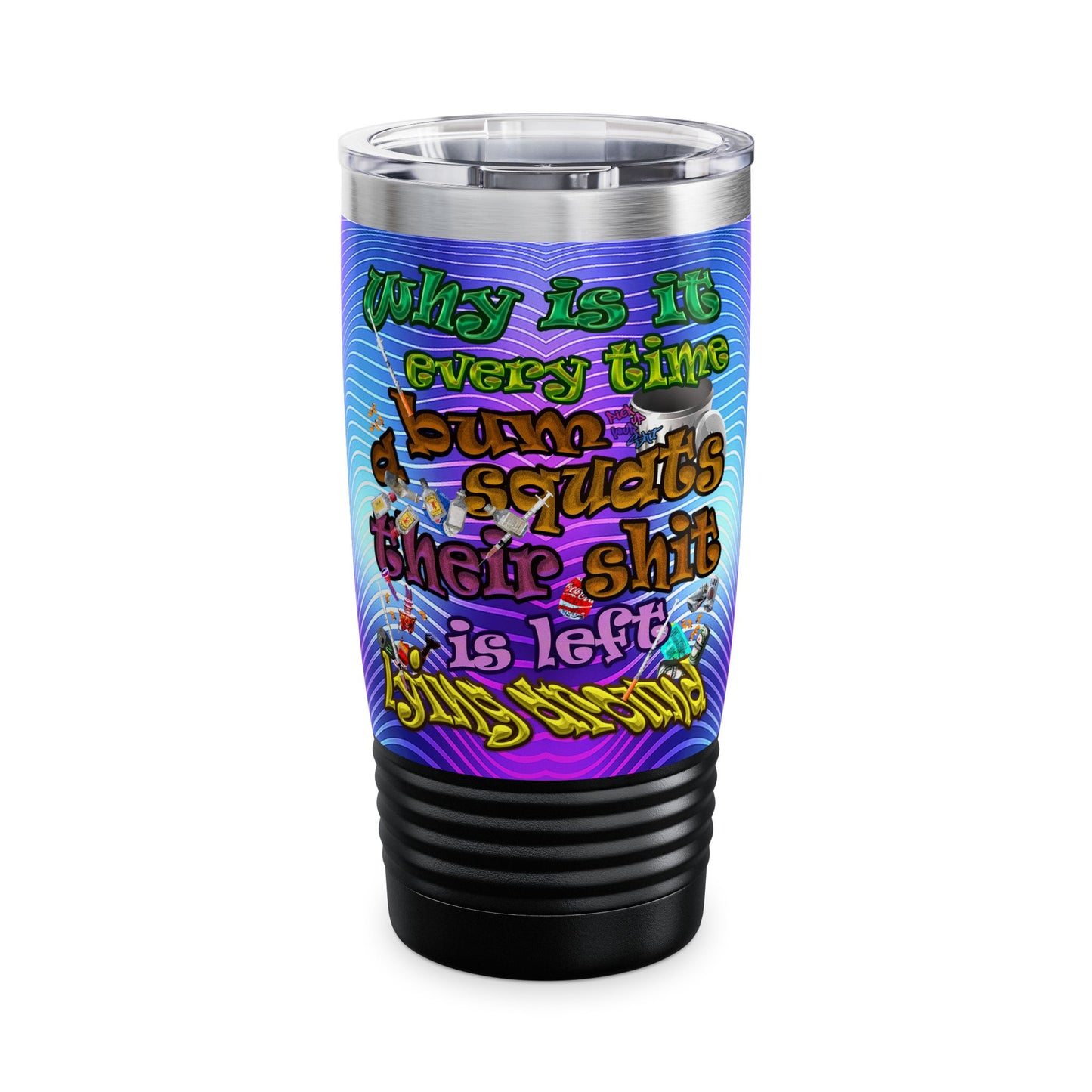 the bum's shit - Ringneck Tumbler, 20oz (purple wave)