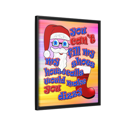 santa's shoes - framed canvas art (color blur)