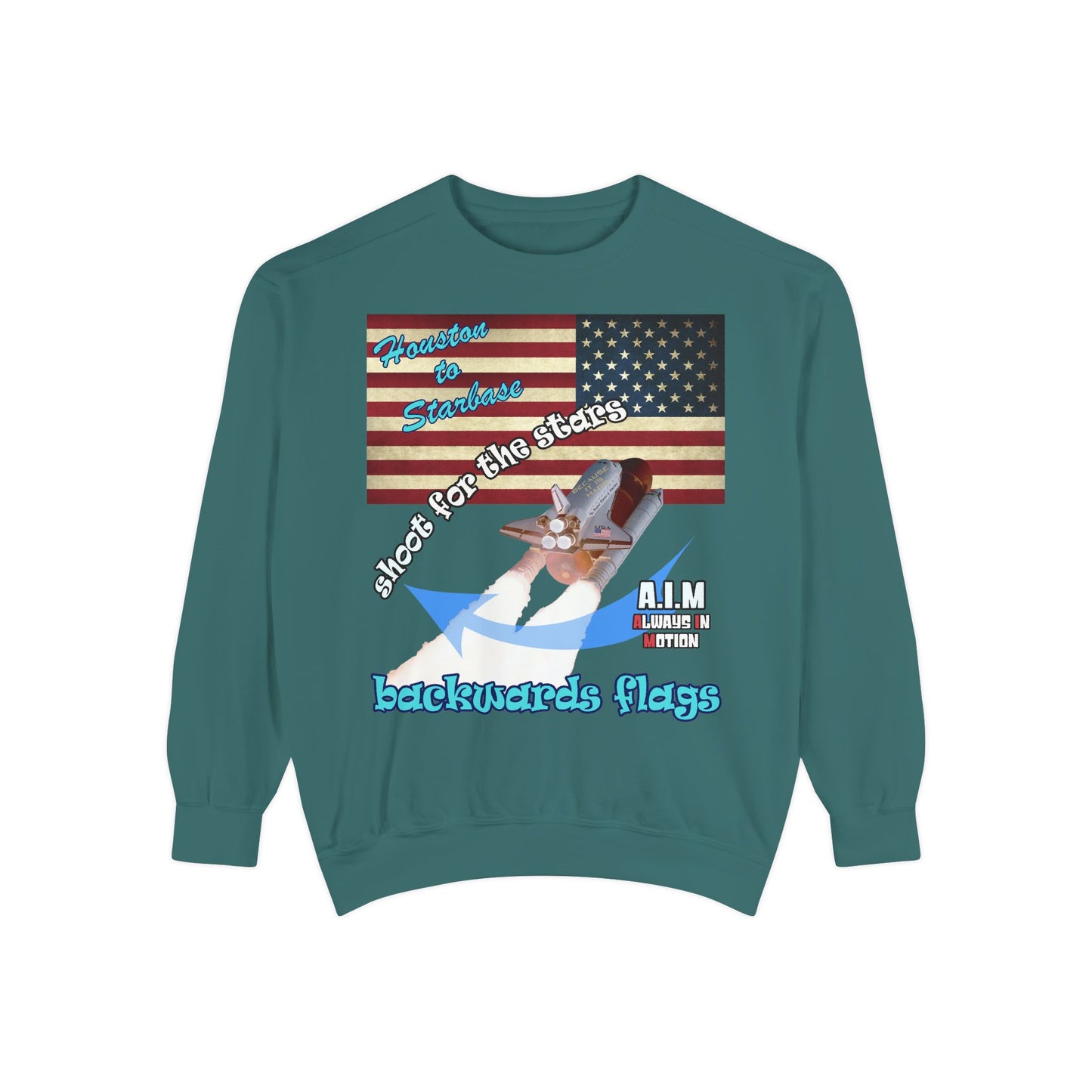 shoot for the stars - Unisex Garment-Dyed Sweatshirt