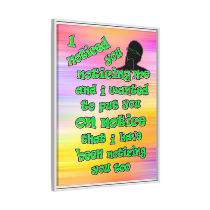 noticed you noticing - framed canvas art (color blur)
