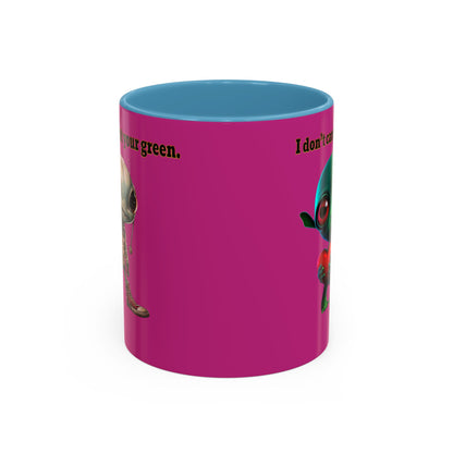 I don't care that your grey - Accent Mug (pink)