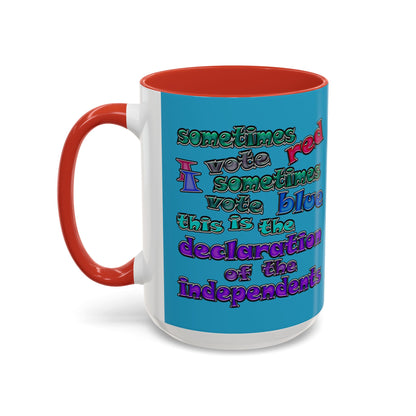 declaration of the independents - Accent Mug (turquoise)