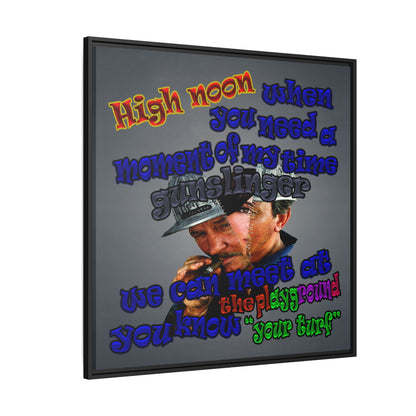 high noon - framed canvas art (grey-light grey)