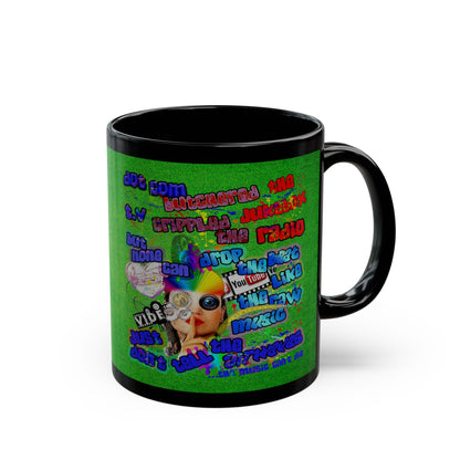 drop the beat - Black Mug (green turf)