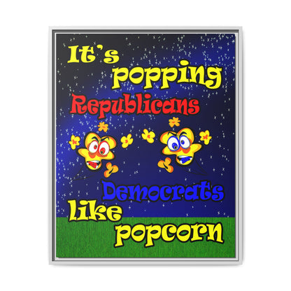 popping like popcorn - framed canvas art ('snoops' background)