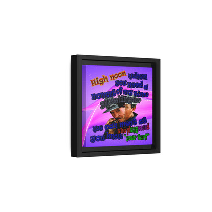 high noon - framed canvas art (purple-pink wave)