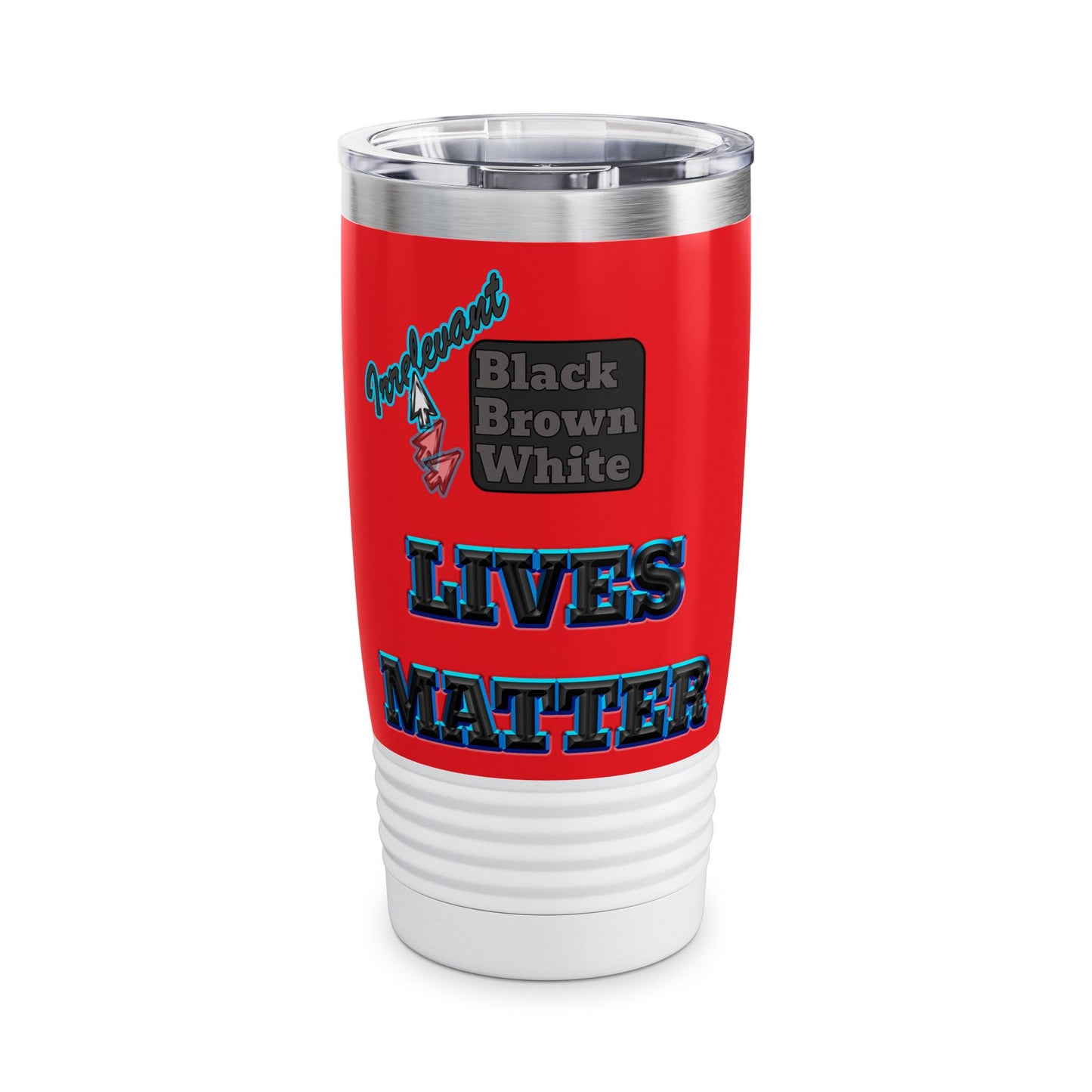 irrelevant - Ringneck Tumbler, 20oz (red)