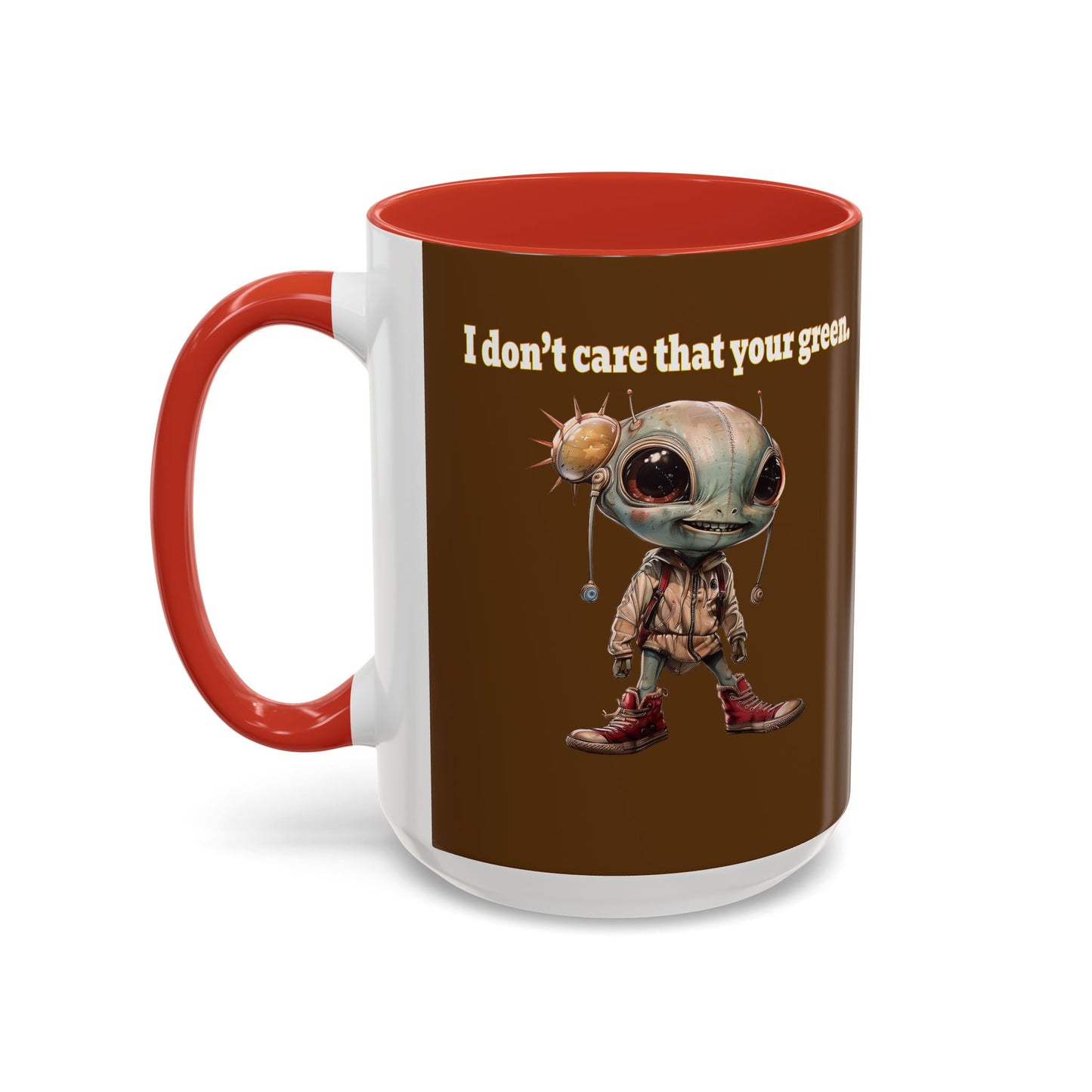 I don't care that your grey - Accent Mug (brown)
